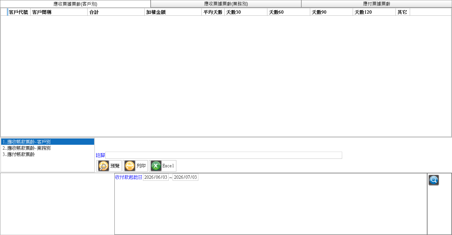 條件面板與三頁籤